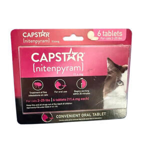 Capstar Nitenpyram 11.4mg 6 Oral Tablets for Cats 2-25 LBS New Expired